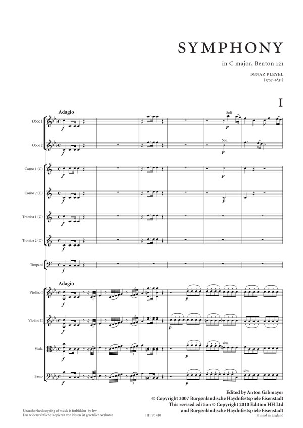 Pleyel symphony (from HH410)